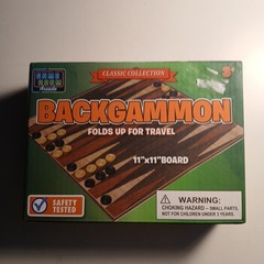 Game Room Classic Collection Backgammon 11″×11″ Board Game,Great For Travel.