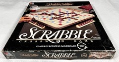 1989 Deluxe Scrabble Crossword Game Rotating Turntable Complete 100 Tiles MB