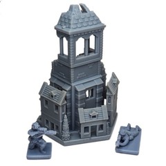 WW2 15mm European Sniper Tower & Town Building TTRPG Memoir 44 Axis Allies