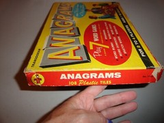Vintage 1957 Transogram Anagrams Incomplete 82 tiles 2 racks