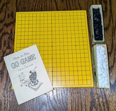 Vintage MCM Yellow Japanese Go Travel Game 1961 Made in Japan w/ 302 Stones Gift