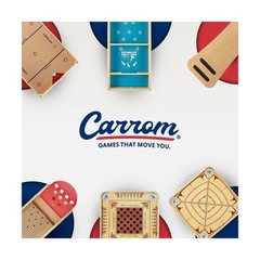 Carrom Board Game Set — Large Board Games for Adults & Children — Ov