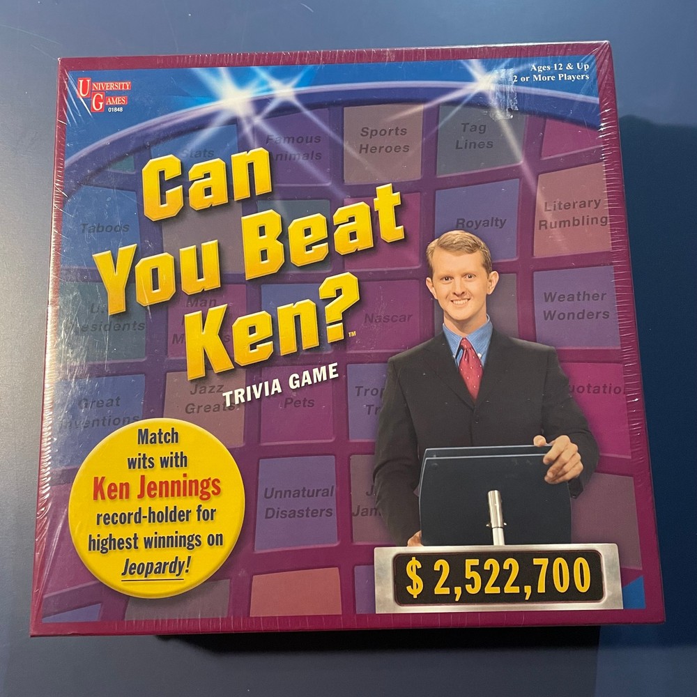 Can You Beat Ken Jennings Trivia Game NEW SEALED University Games 2005