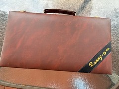 VTG CARDINAL RUMMY-O GAME IN FAUX LEATHER CASE RUMMIKUB NO MANUAL