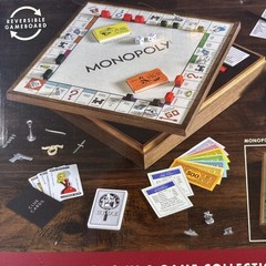 MONOPOLY and Clue Deluxe Vintage 2 in 1 Wood Game Collection, SEALED BRAND NEW