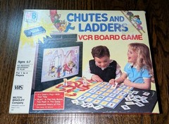 MB 1980’s Chutes (Snakes) & Ladders VCR Story Board Game From 1986 100% Complete
