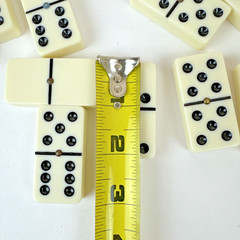 Vintage Cribbage Dominoes Game Set Double 6 Metal Dot Wood Box Japan