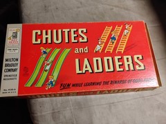 VINTAGE Chutes and Ladders 1956 COMPLETE Milton Bradley Board Game