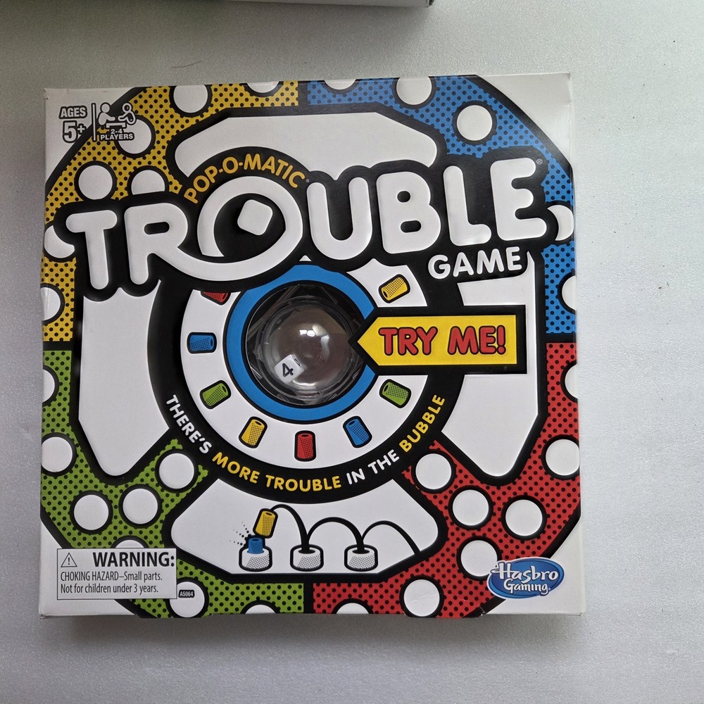 New Sealed Hasbro Trouble Board Game with Pop O Matic Bubble 5+ Ages
