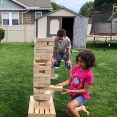 Giant Tumble Tower – 54 Pine Wooden Blocks for Family Fun, 2FT to 4FT High