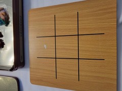 Fundex Games Double-Sided Solid Wood Checkers/Tic Tac Toe Board Game 3+ 2007