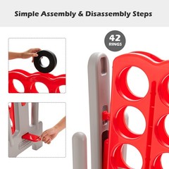 Jumbo 4-to-Score 4 in A Row Giant Game Set Outdoor Indoor Adults Kids Family Fun