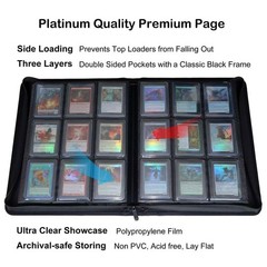 Alteagle Top loader Binder, Holds 504 loaders, 3 inches x 4 inches, Black