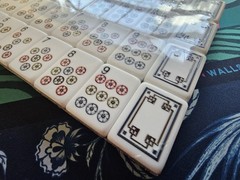 Lyla Inspired Navy Backed 4 Layer Engraved American Mahjong Set, 160 Tiles