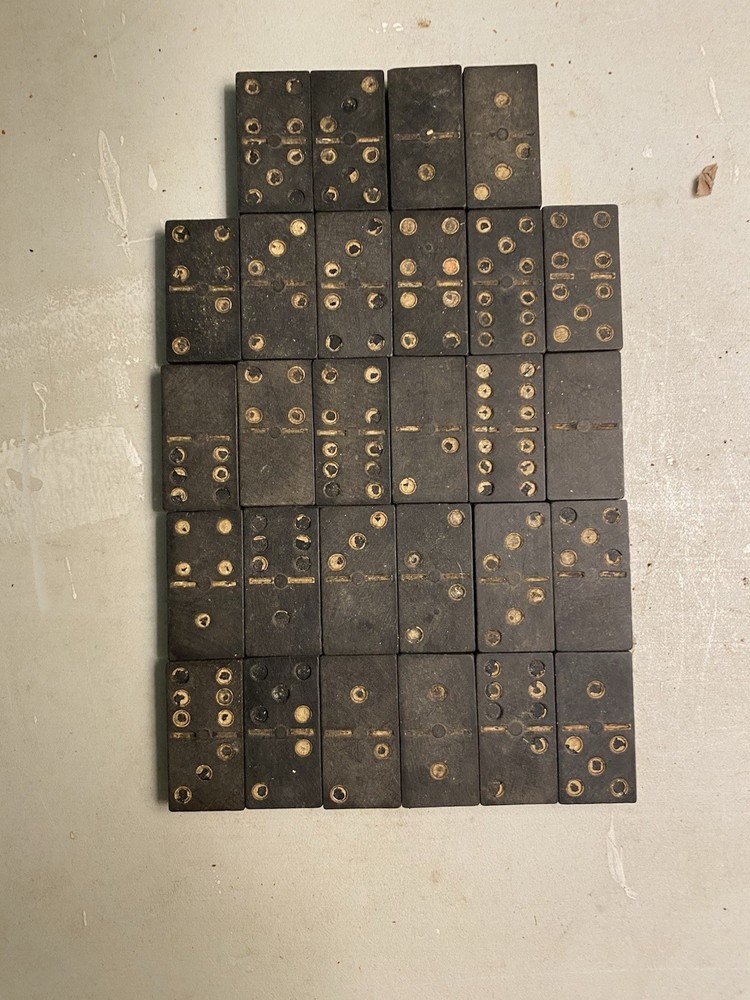 Old Dominoes Set, Wooden Dominoes, Old Toys and Games