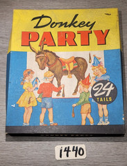 Vintage 1940s Donkey Party Pin The Tail Whitman Pub Complete