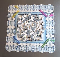 American Mahjong 4 Layer Tiles- Set Of 160 With Mat And Card Readers