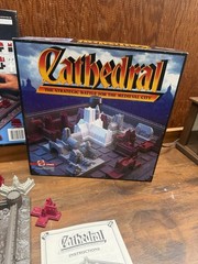 1986 Mattel Cathedral Board Game Strategic Battle Medieval City – Complete