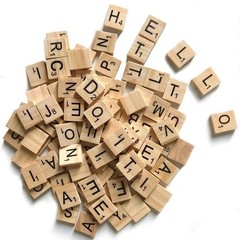 500Pcs Wooden Scrabble Tiles Wood Alphabet Letters for DIY Crafts Crossword Game