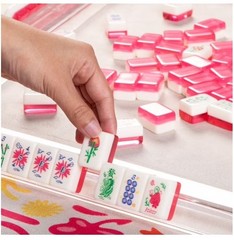 Maison Lude Cirquejong Mahjong Tiles 160 Tiles with Carrying Case Blooming!