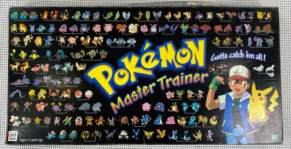 Pokemon Master Trainer Game Board 1999 Edition Hasbro