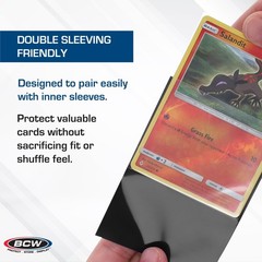 BCW Elite2 Glossy Card Sleeves – Red |100ct | Crystal-Clear Front | Textur