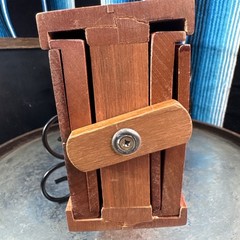 VTG Rummikub 1960’s All Wood Box & Wood Sides W/ Metal Brackets- 106 TILES EUC