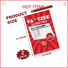 AZUREAL 6″ x 9″ Score Pad for Yahtzee, 130 Sheets Tear Off Score Pages, Large Pr