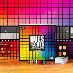 HUES and CUES – Vibrant Color Guessing Board Game for 3-10 Players Ages 8+, Conn