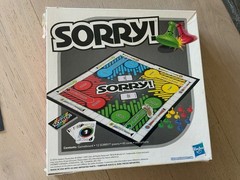 Hasbro Sorry 2-4 Family Board Game – A5065 – Used – The Box is Heavily Damaged