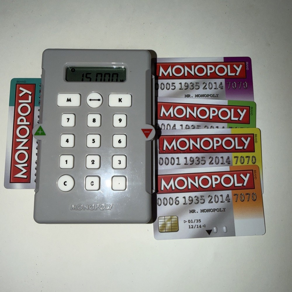 Monopoly Replacement Piece: 2008 Electronic Banking Unit w/ 5 Bank Cards Tested