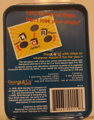 George and Company 00106 Left Center Right Dice Game New
