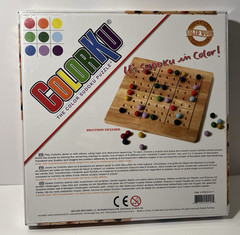 ColorKu Sudoku in Color Solid Wood Strategic Puzzle Board Game with Solutions