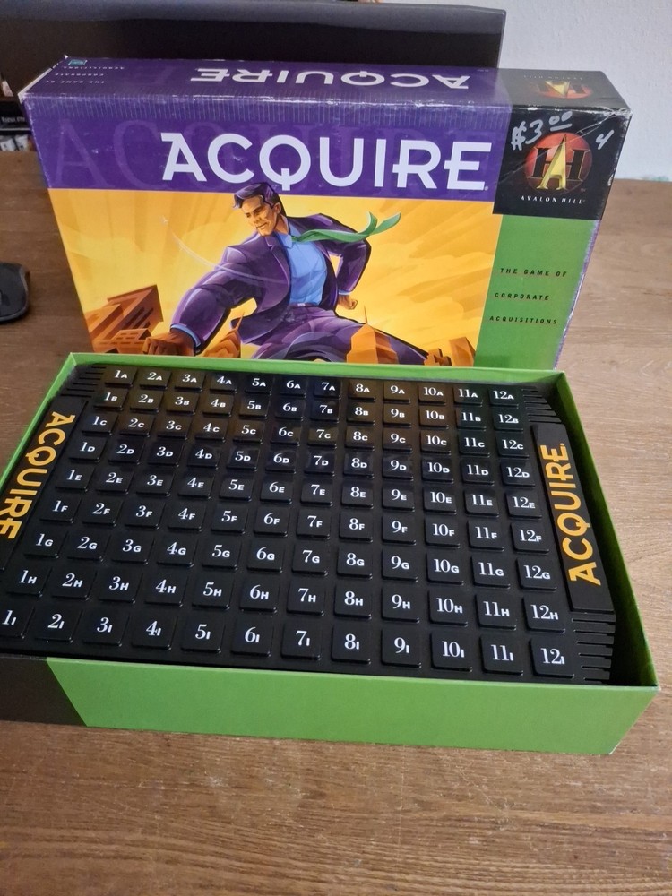 ACQUIRE Board Game Of Corporate Acquisitions – 100% Complete – 1999 Avalon Hill