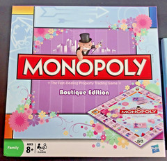 2009 Monopoly Boutique Edition Pink Floral Complete Charms Keepsake Y2K