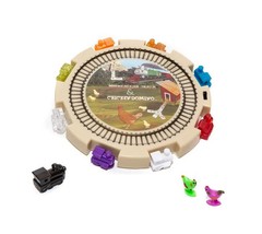 2 in 1 Dominoes Center Hub Starter Piece Chicken Domino & Mexican Train w/ Sound