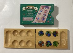 Cardinal Solid Wood Folding Mancala Game With Metal Tin No Instructions Preowned