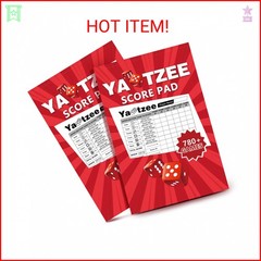 AZUREAL 6″ x 9″ Score Pad for Yahtzee, 130 Sheets Tear Off Score Pages, Large Pr