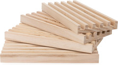 Spin Master Games, Wooden Domino Racks, Set of 4 Trays for Mexican Train Dominoe