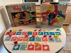 1967 Milton Bradley MTB Boardgame Feeley Meeley Box Fair Condition Complete