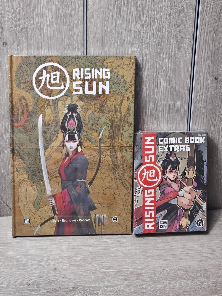 Rising Sun Comic Book Bonus Extras & Comic Kickstarter Exclusive CMON Rare NEW!