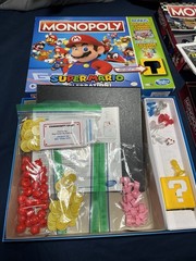 Super Mario Menopoly Bundle Set Of 2 Complete Games Used W/Bonus Characters