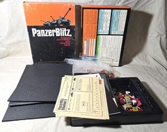 Vintage Panzer Blitz Box Avalon Hill Bookshelf Tactical WWII War Game