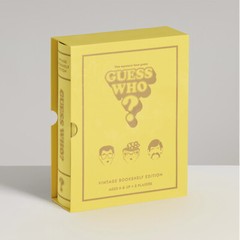 Guess Who? Vintage Bookshelf Edition Board Game in Linen Book Case WS Game Co
