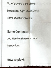 Sh*t Happens(Yes,this is a card game.)For 2+Players,18 yrs.+,200 NastySituations