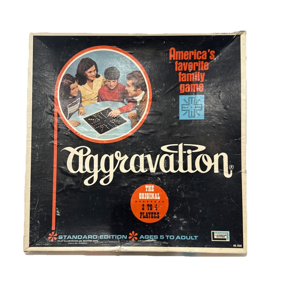 Vintage AGGRAVATION Standard Edition Board Game (1970) Lakeside Games – COMPLETE