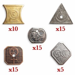 Stratagem King’s Coffers 60 Assorted Fantasy Coins – Real Metal Tabletop RPG …