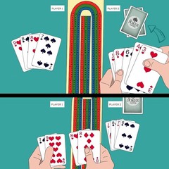 Cribbage Board Game Set w/Storage – Fun Table Game with Wooden Board for Adul…