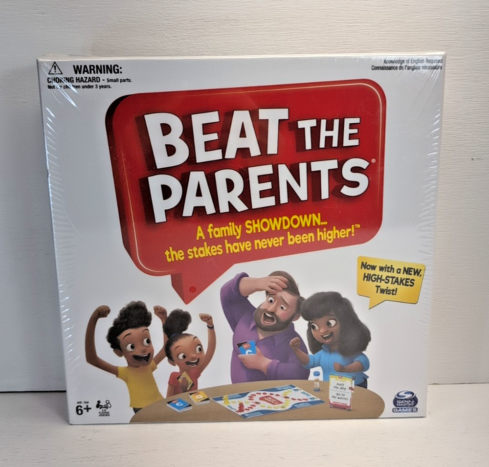 SPIN MASTER GAMES BEAT THE PARENTS FAMILY TRIVIA GAME KIDS VS ADULTS AGES 6+