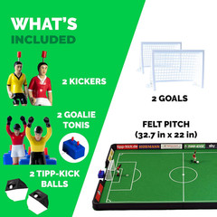 JR Cup Soccer Board Game – Family Tabletop Game with Metal Players & Goalkeepers